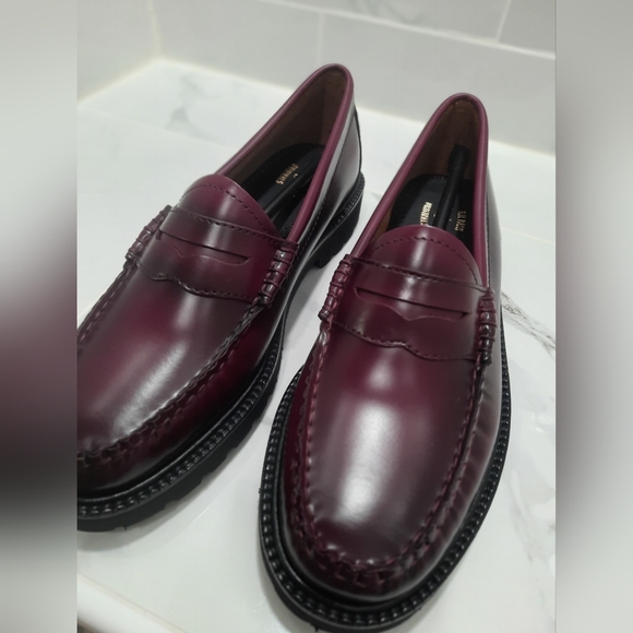 GH BASS WHITNEY SUPER LUG WEEJUNS LOAFER 8 M WINE RED - Picture 12 of 14
